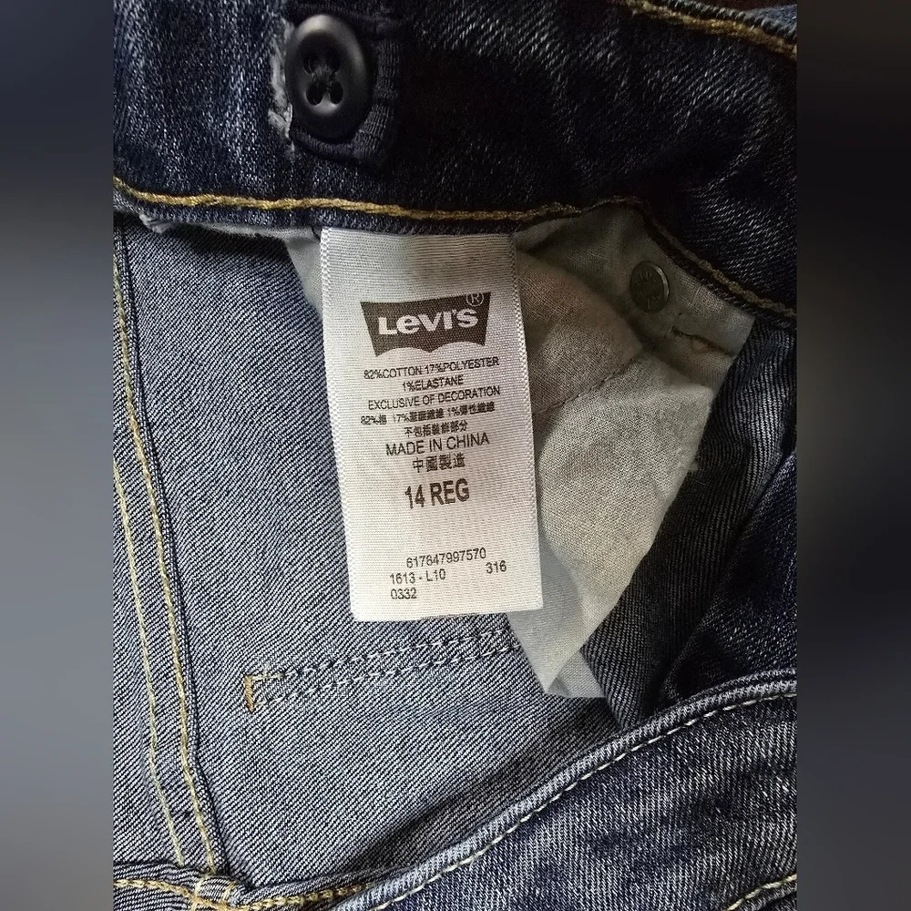 Girls Levis Denim Blue Jeans 711 Skinny 14 Regular